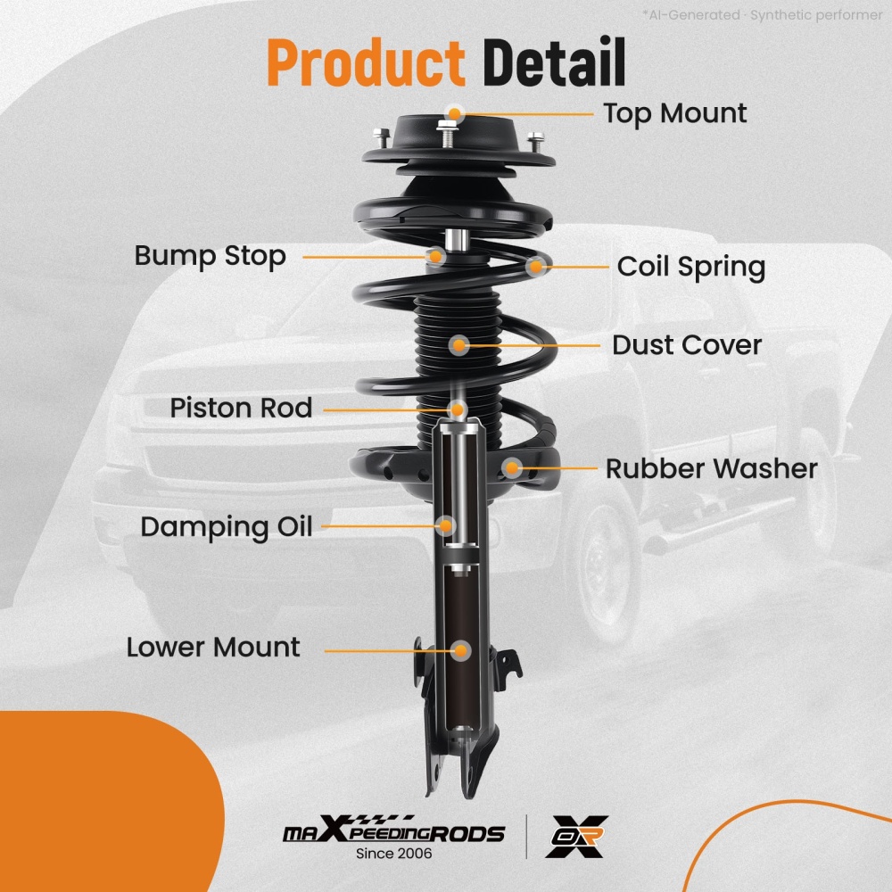 Front Struts w/ Coil Spring Assembly compatible for Subaru Crosstrek XV 2013 2014 2015-2017