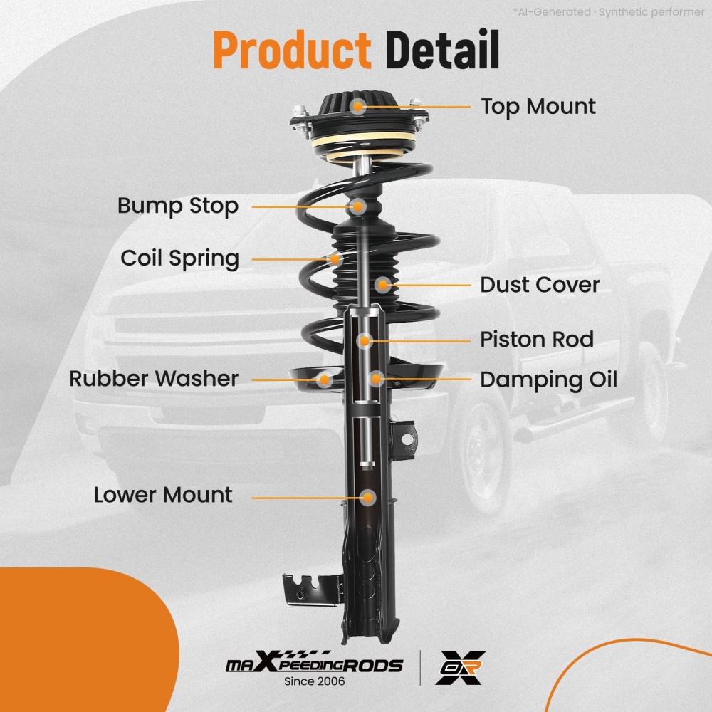 4WD Complete Front Struts Shocks compatible for Chevrolet Equinox GMC Terrain 2018-2024