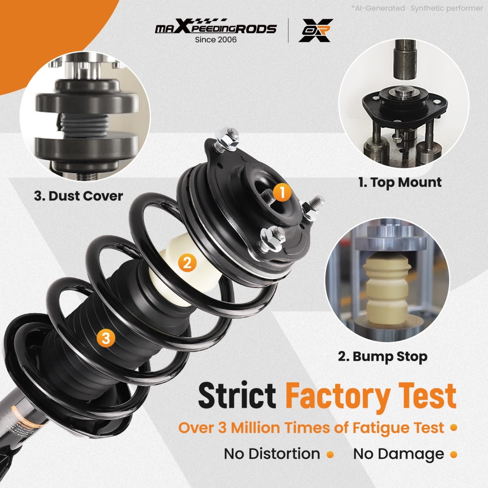2x Front Pair Quick Complete StrutsCoil Springs compatible for Kia Sorento 2016-2020