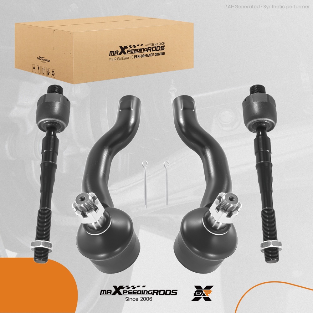 Front Outer Inner Tie Rod Ends Kit For 05-19 compatible for Nissan Frontier Pathfinder Xterra