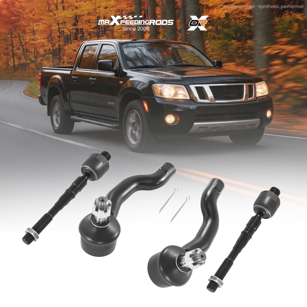 Front Outer Inner Tie Rod Ends Kit For 05-19 compatible for Nissan Frontier Pathfinder Xterra