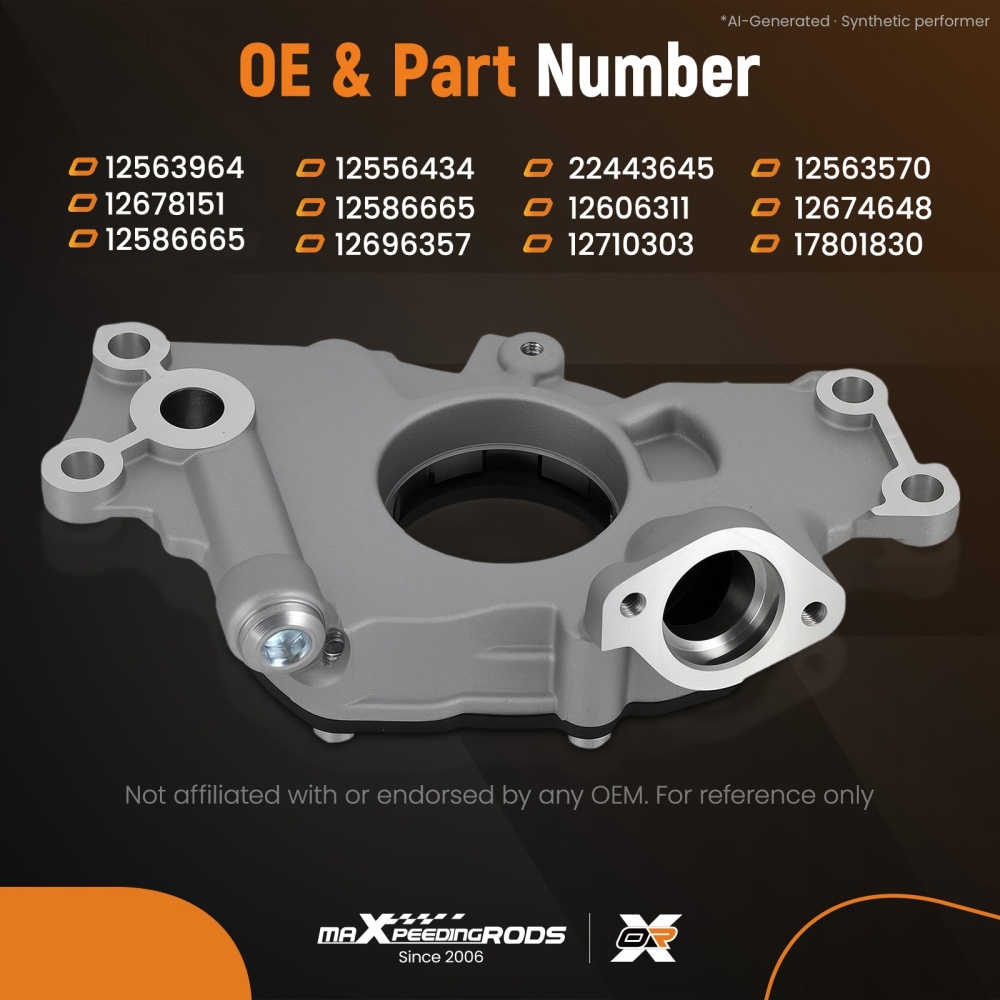 1X Engine Oil Pump compatible for Chevy 5.3L 6.2L 5.7L 6.0L 4.8L compatible for GMC 5.3 6.0 4.8