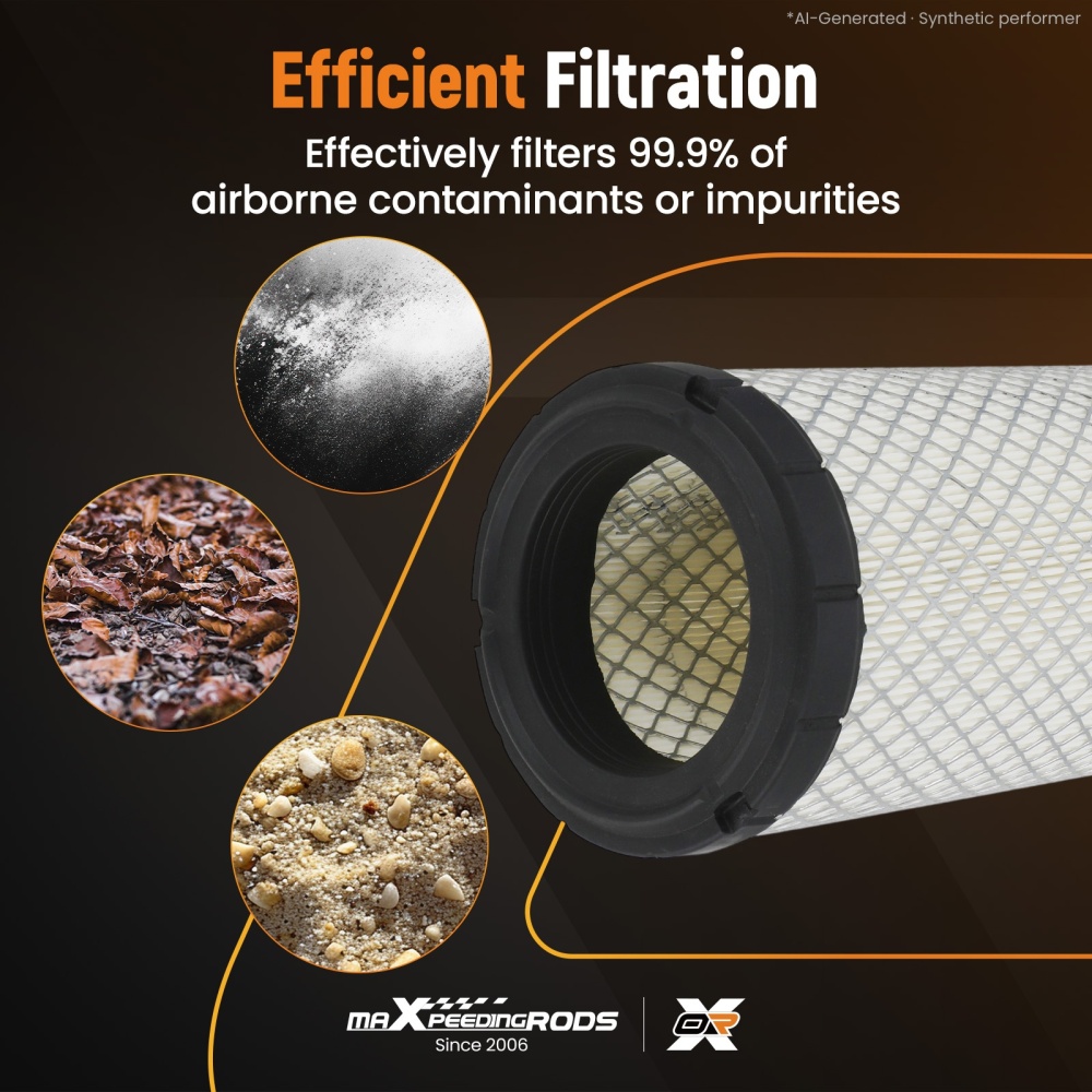 2PCS Air Filter Set compatible for Bobcat Excavator 337 341 430 430D 430GKubota M5400
