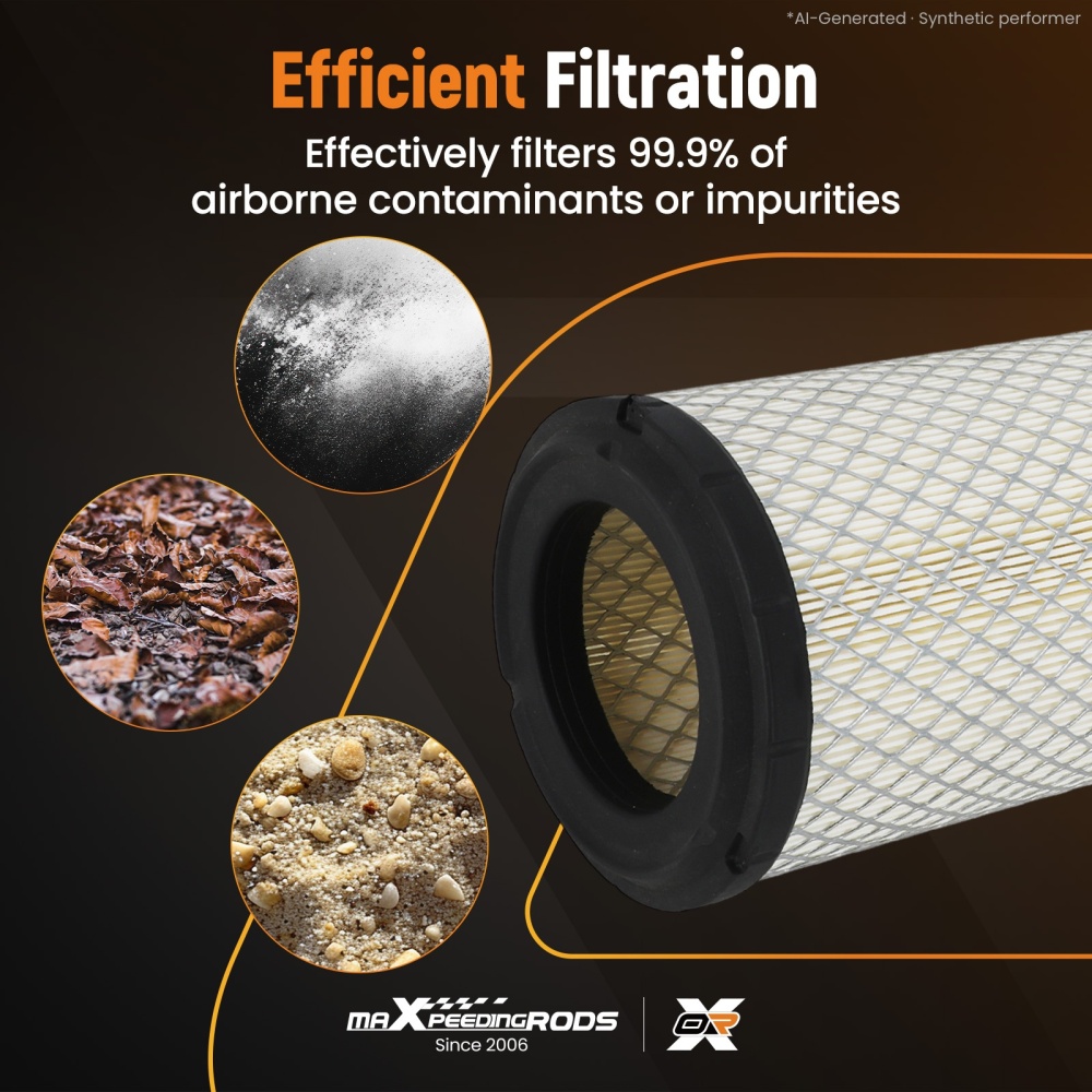 Outer Inner Air Filter Kit compatible for Bobcat 863 873 S250 S450 P827653 P829332 RS3542