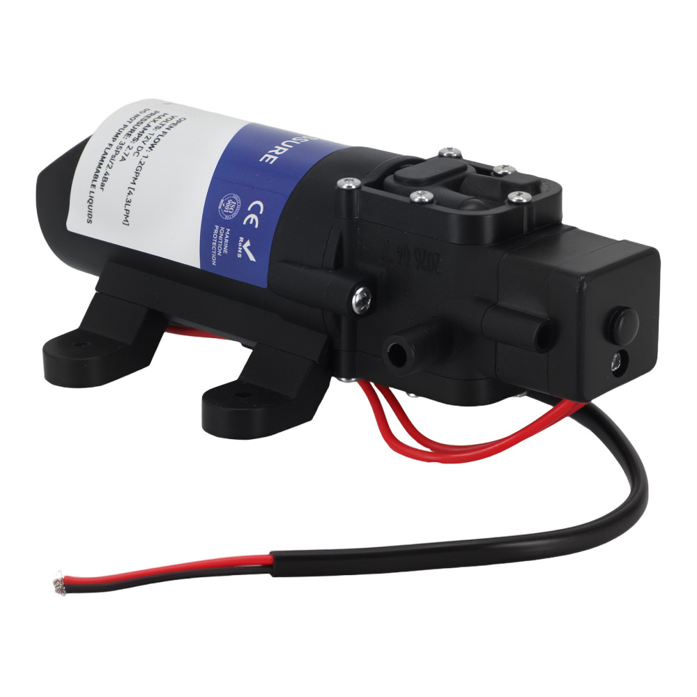 12V Pressure Water Pump 1.2GPM for Marine RV Caravan Boat Self-Priming 35PSI