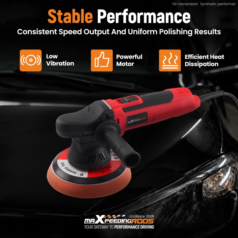 650W DA Car Polisher Waxer 6 110V 2000-6400 RPM 6-Level Variable Speed