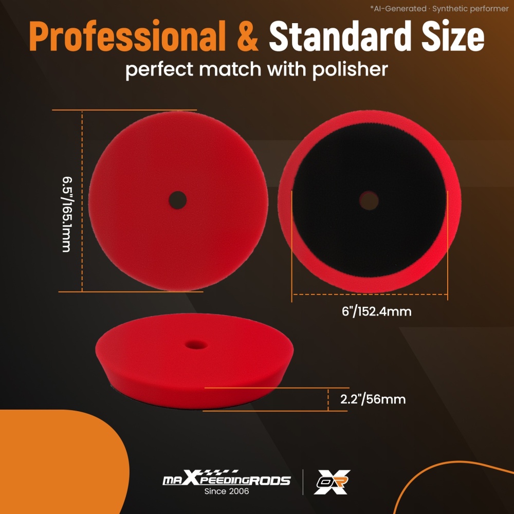 7 Inch Coarse Foam Polishing Pads for 6 Inch Backing Plate 2pcs