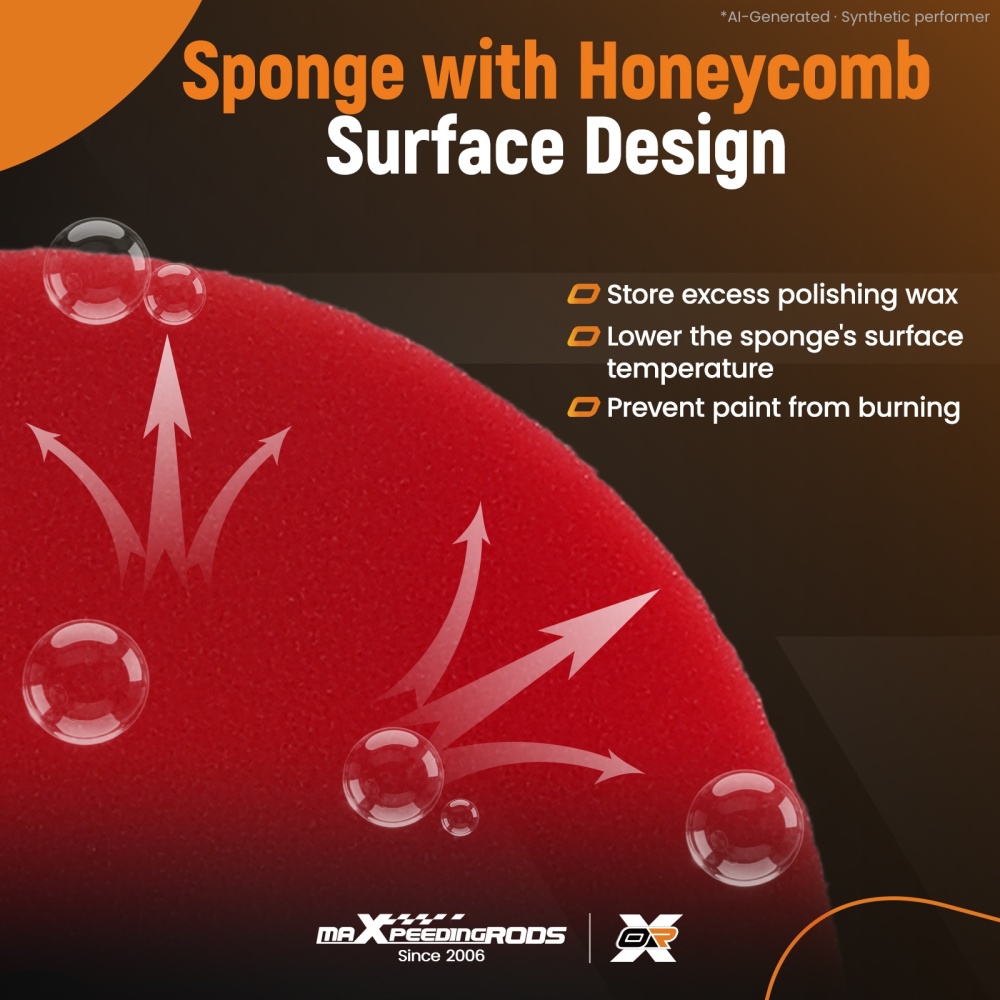 7 Inch Coarse Foam Polishing Pads for 6 Inch Backing Plate 2pcs