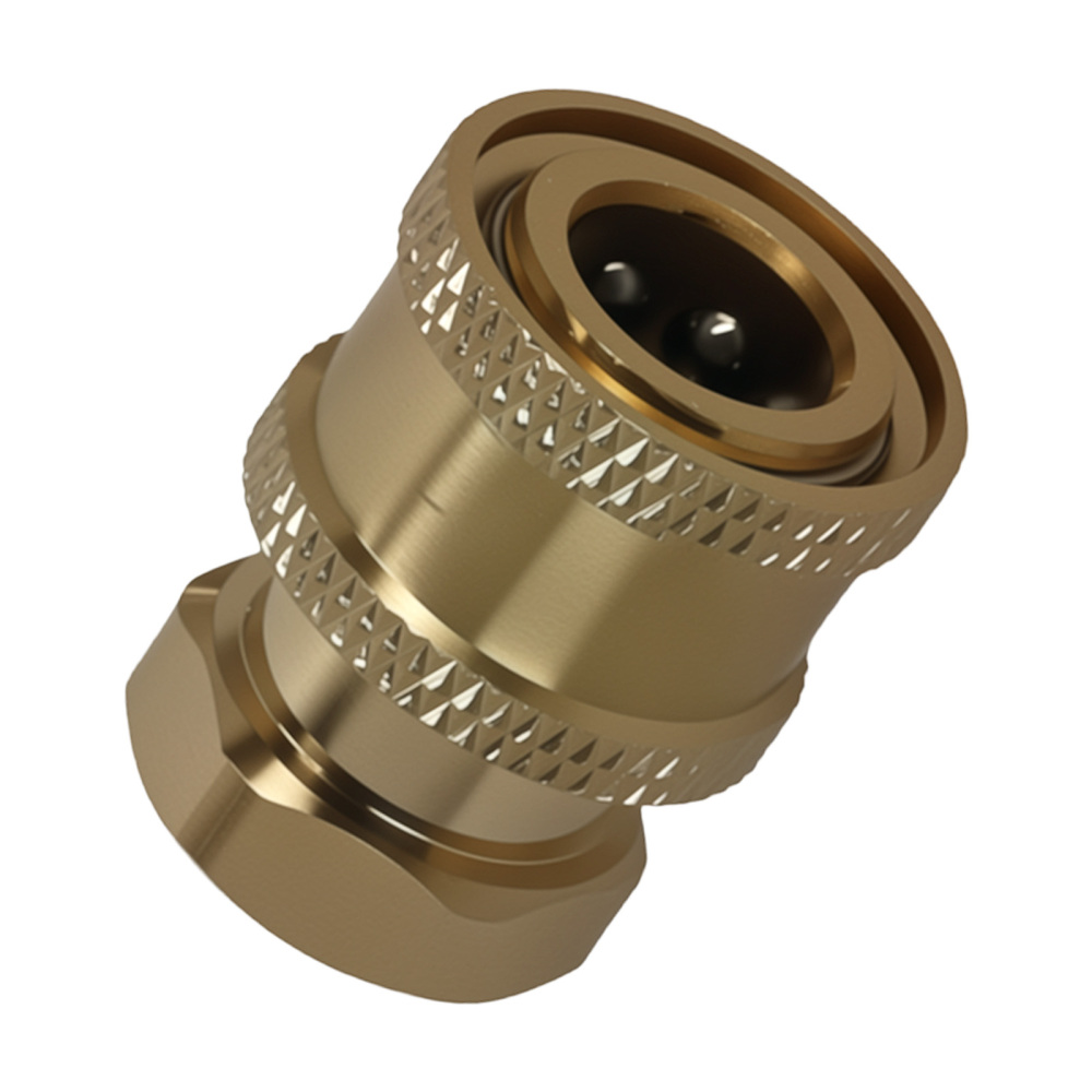 4x Brass Pressure Washer Coupler 1/4 Quick Connect Socket to 1/4 Female NPT