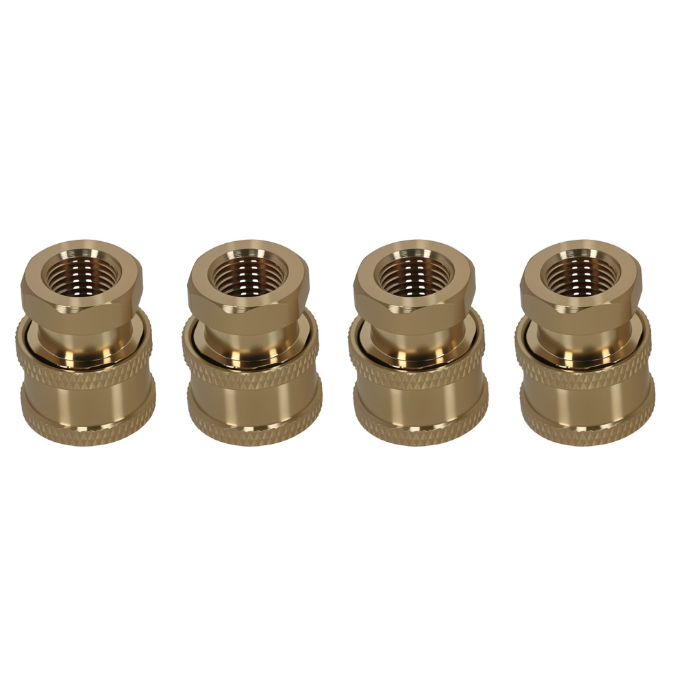 4x Brass Pressure Washer Coupler 1/4 Quick Connect Socket to 1/4 Female NPT