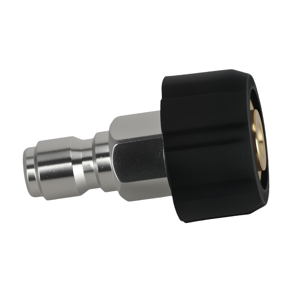 M22-15mm Thread to 3/8 Quick Connect Pressure Washer Adapter Brass 5000 PSI Set