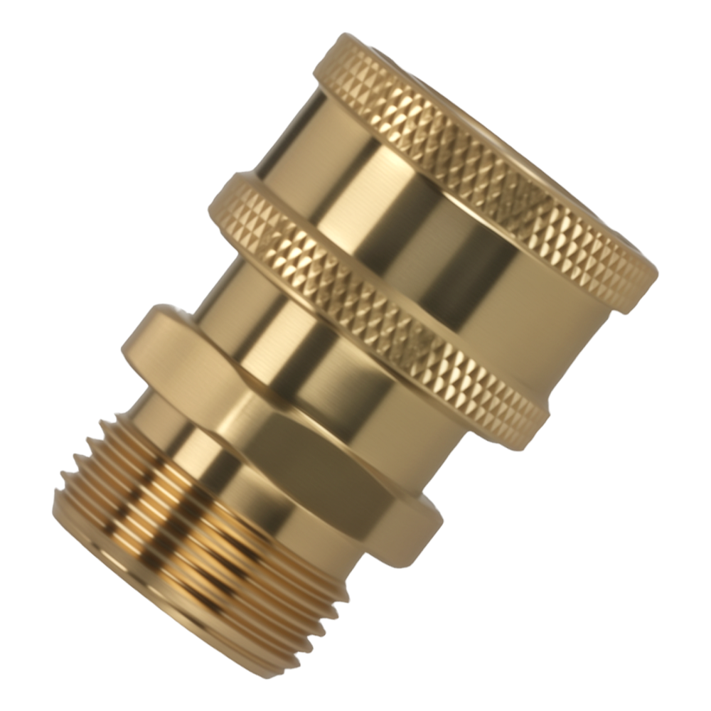 M22-15mm Thread to 3/8 Quick Connect Pressure Washer Adapter Brass 5000 PSI Set