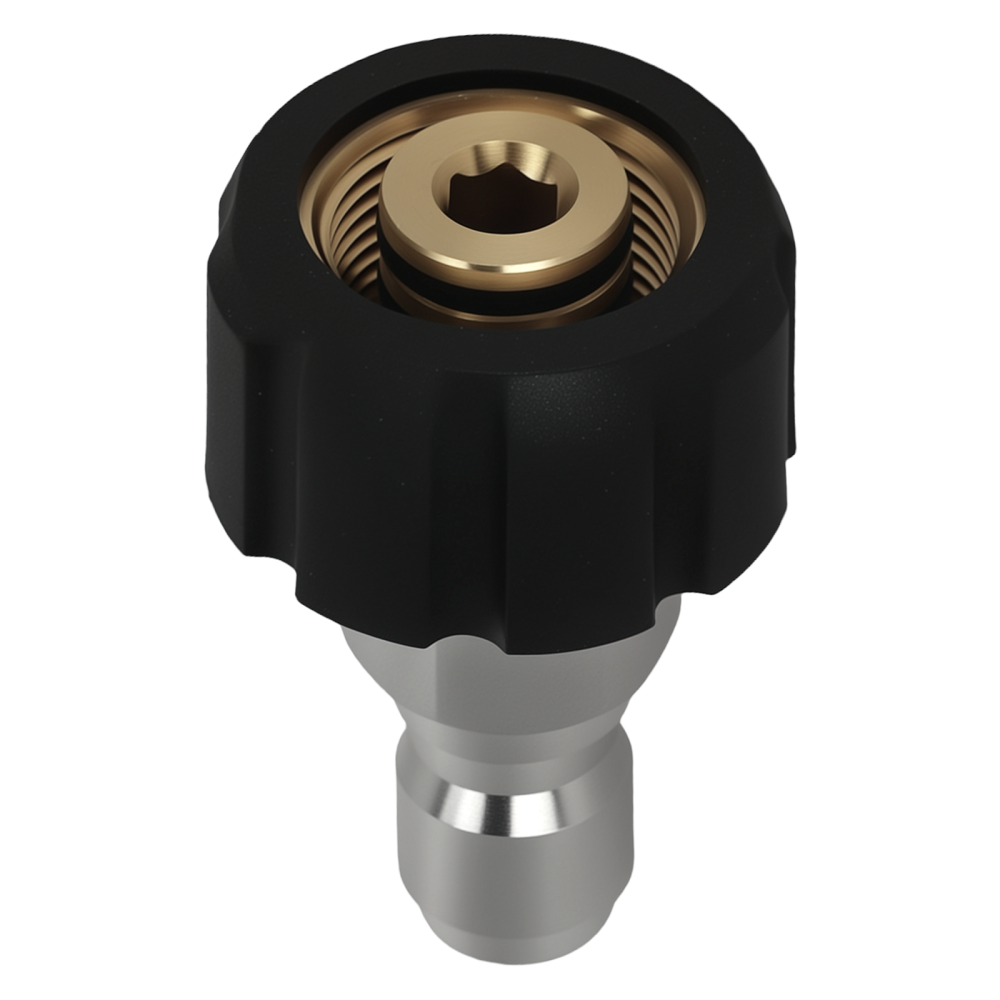 M22-15mm Thread to 3/8 Quick Connect Pressure Washer Adapter Brass 5000 PSI Set