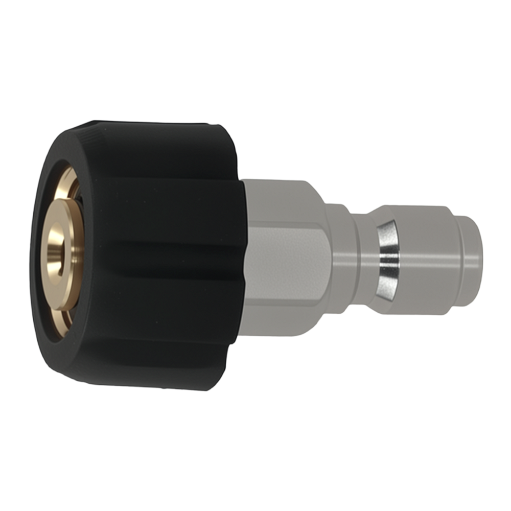 M22-15mm Thread to 3/8 Quick Connect Pressure Washer Adapter Brass 5000 PSI Set