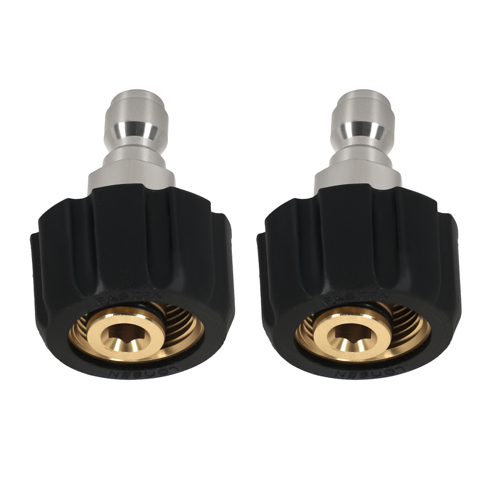 M22 14mm Quick Connect Adapter for High Pressure Washer Gun 5000 PSI Brass