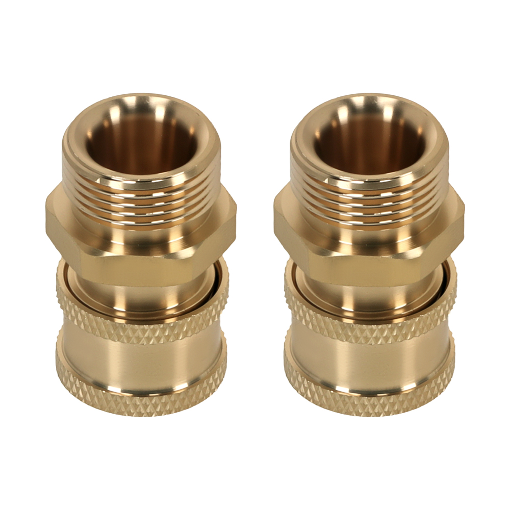 M22 14mm Quick Connect Adapter for High Pressure Washer Gun 5000 PSI Brass