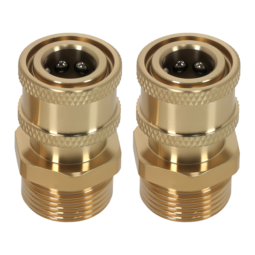 M22 14mm Quick Connect Adapter for High Pressure Washer Gun 5000 PSI Brass