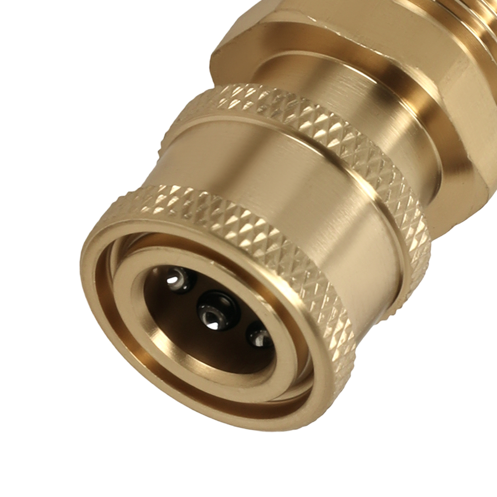 M22 14mm Quick Connect Adapter for High Pressure Washer Gun 5000 PSI Brass