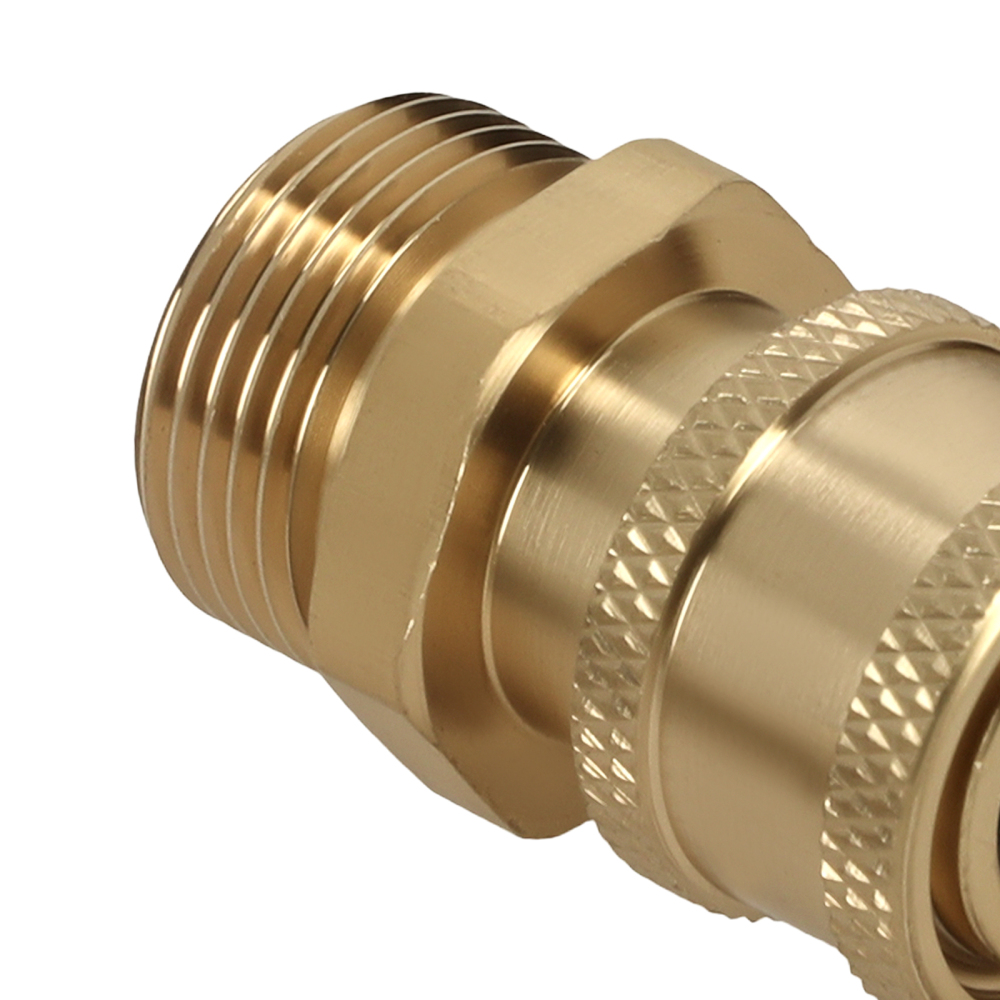 M22 14mm Quick Connect Adapter for High Pressure Washer Gun 5000 PSI Brass