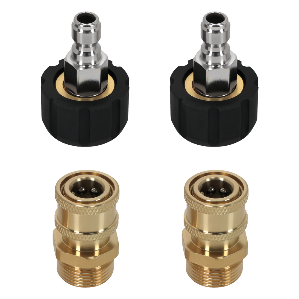 M22 14mm Quick Connect Adapter for High Pressure Washer Gun 5000 PSI Brass