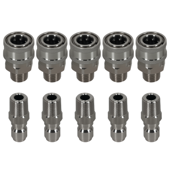 10pcs Pressure Washer Adapter Quick Connect 3/8’’ Male Thread Fitting 5000PSI