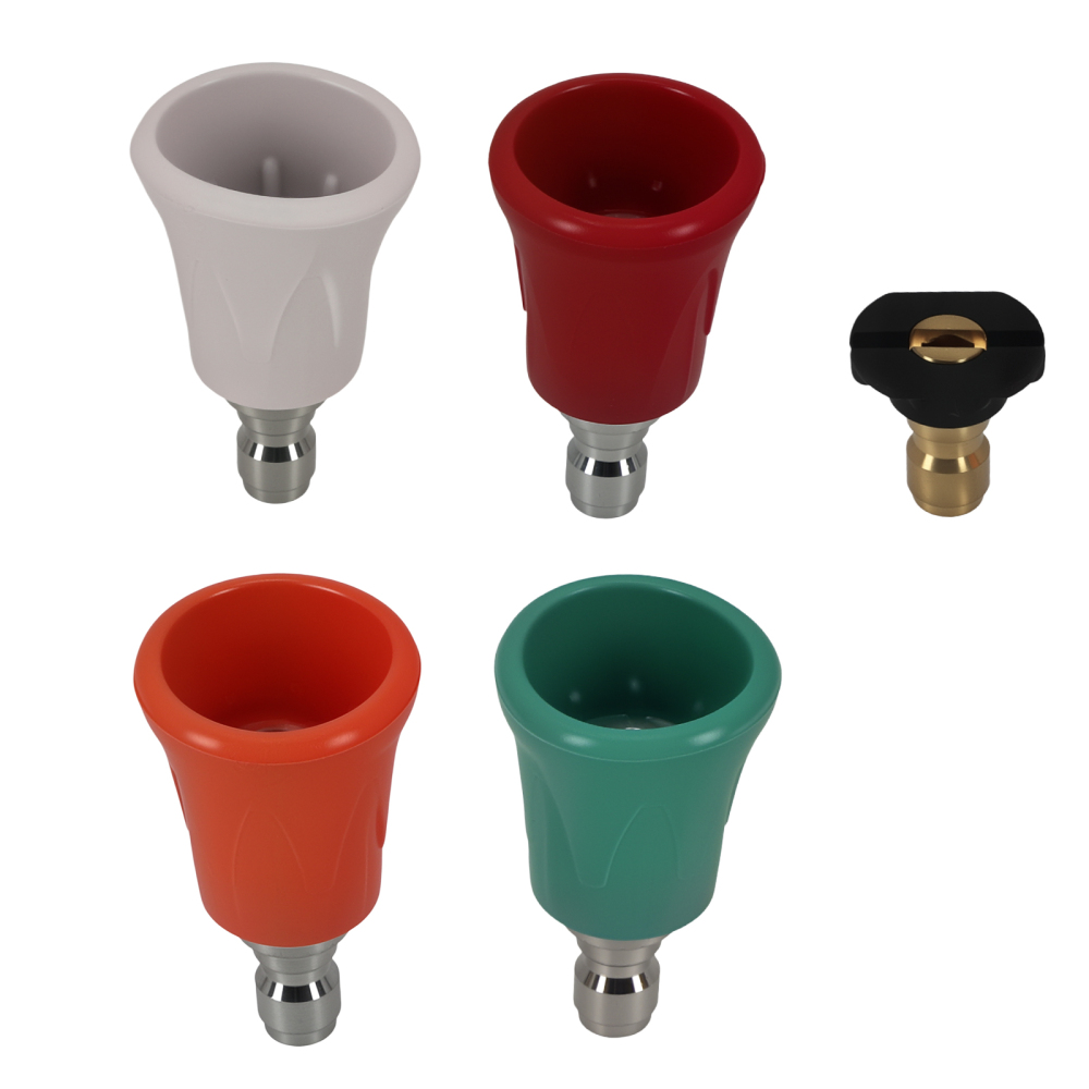 Power Washer Spray Nozzle Guard Rubber 5pcs 1/4 Quick Connect Multi-Angle