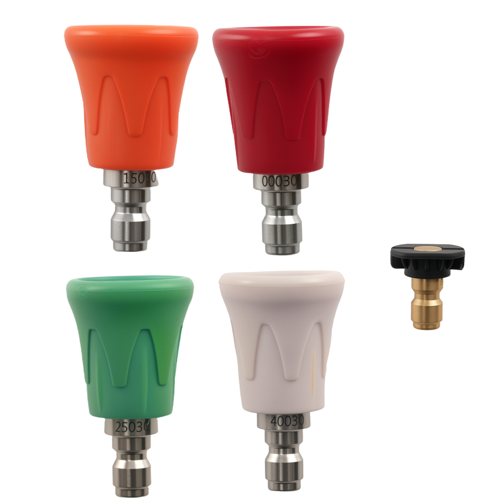 Pressure Washer Spray Nozzle 5pcs 0° 15° 25° 40° Soap Stainless Steel