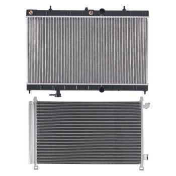 Aluminum Radiator and compatible for AC Condenser Fan compatible for Nissan Rogue 2.5L 2014-2019 CU13431