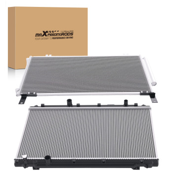 Aluminum Radiator and compatible for AC Condenser compatible for Honda CR-V 2017-2019 2.4L 13644 30064