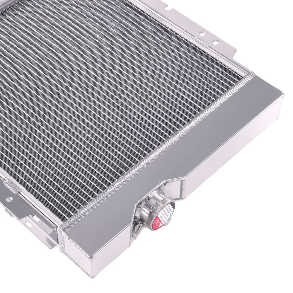 3 Row Aluminum Radiator Shroud Fan compatible for Ford Mustang 1965-66 Base 3.3L 4.7L