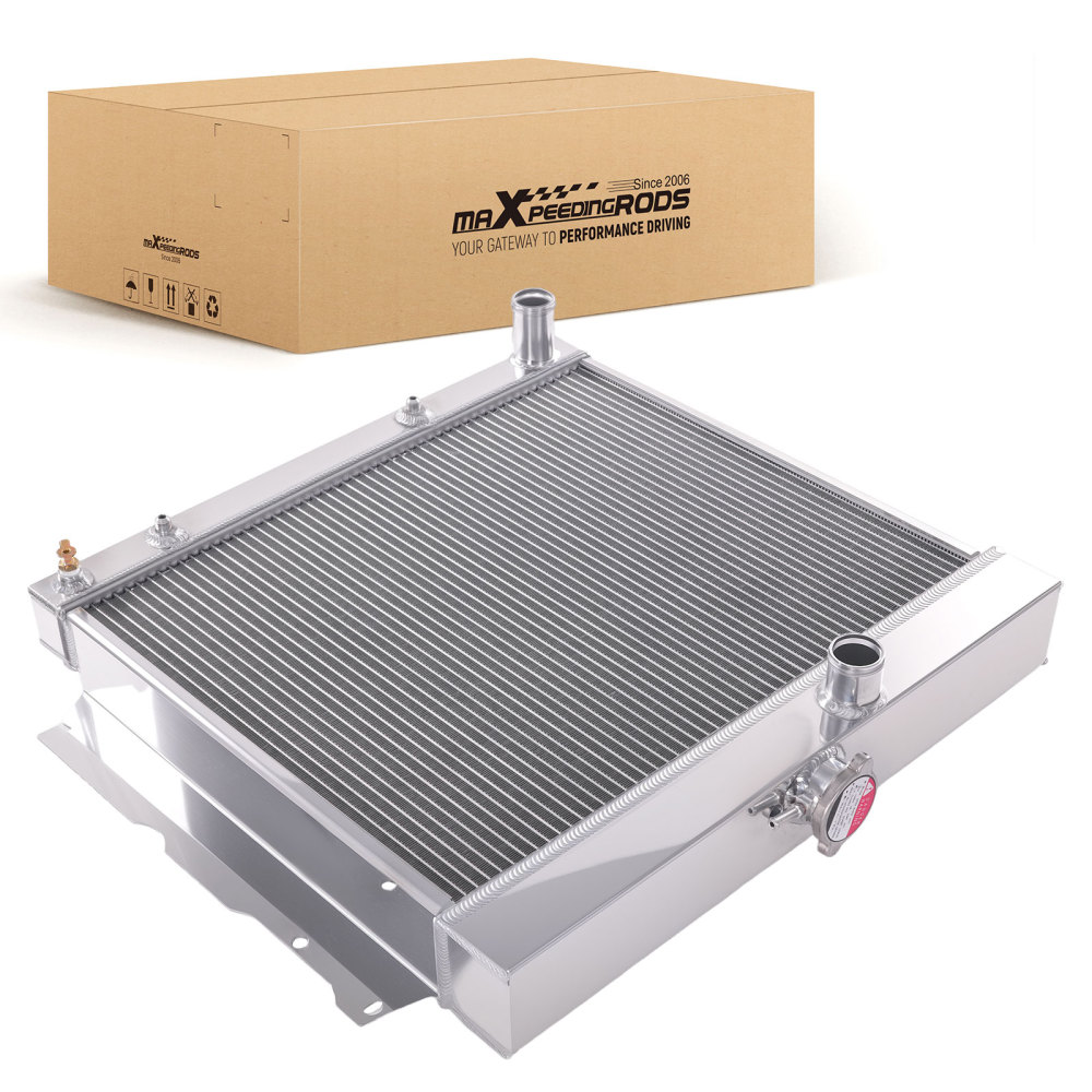 3 Row Aluminum Radiator compatible for Dodge Coronet/Compatible for Plymouth Fury 1965-1969 CC1635 AT