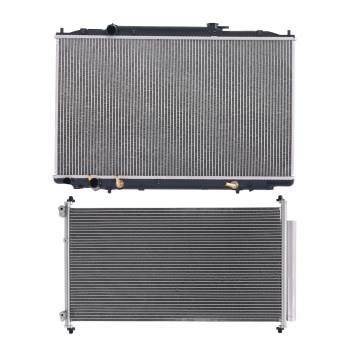 Coolant Radiator and compatible for AC Condenser compatible for Honda Odyssey V6 2005-2010 CU2806