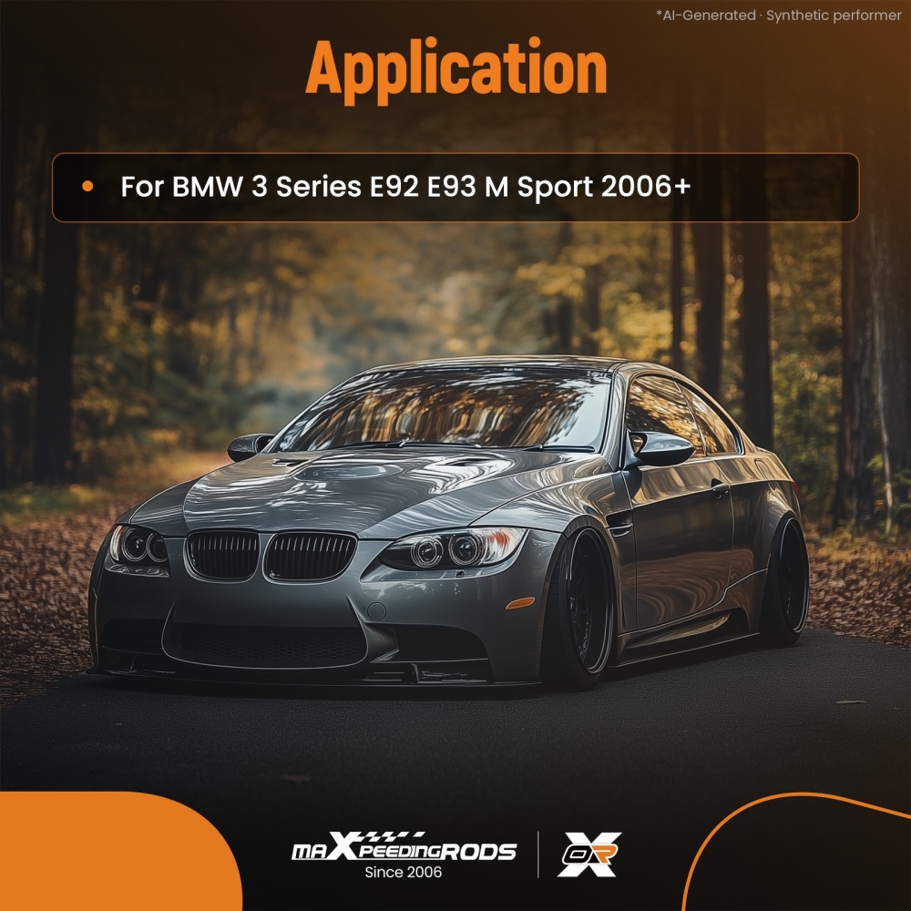 Rear Valance Diffuser Splitter W/ LED compatible for BMW 3 Series E92 E93 M Sport 2006-2014
