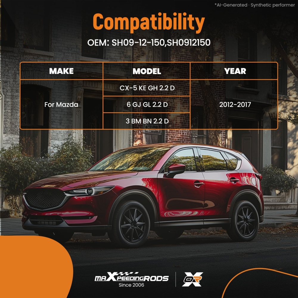 Rocker Arms compatible for Mazda 6 GJ CX-5 3 2.2 Diesel SHY1 SkyActiv 2012-2017 SH09-12-150