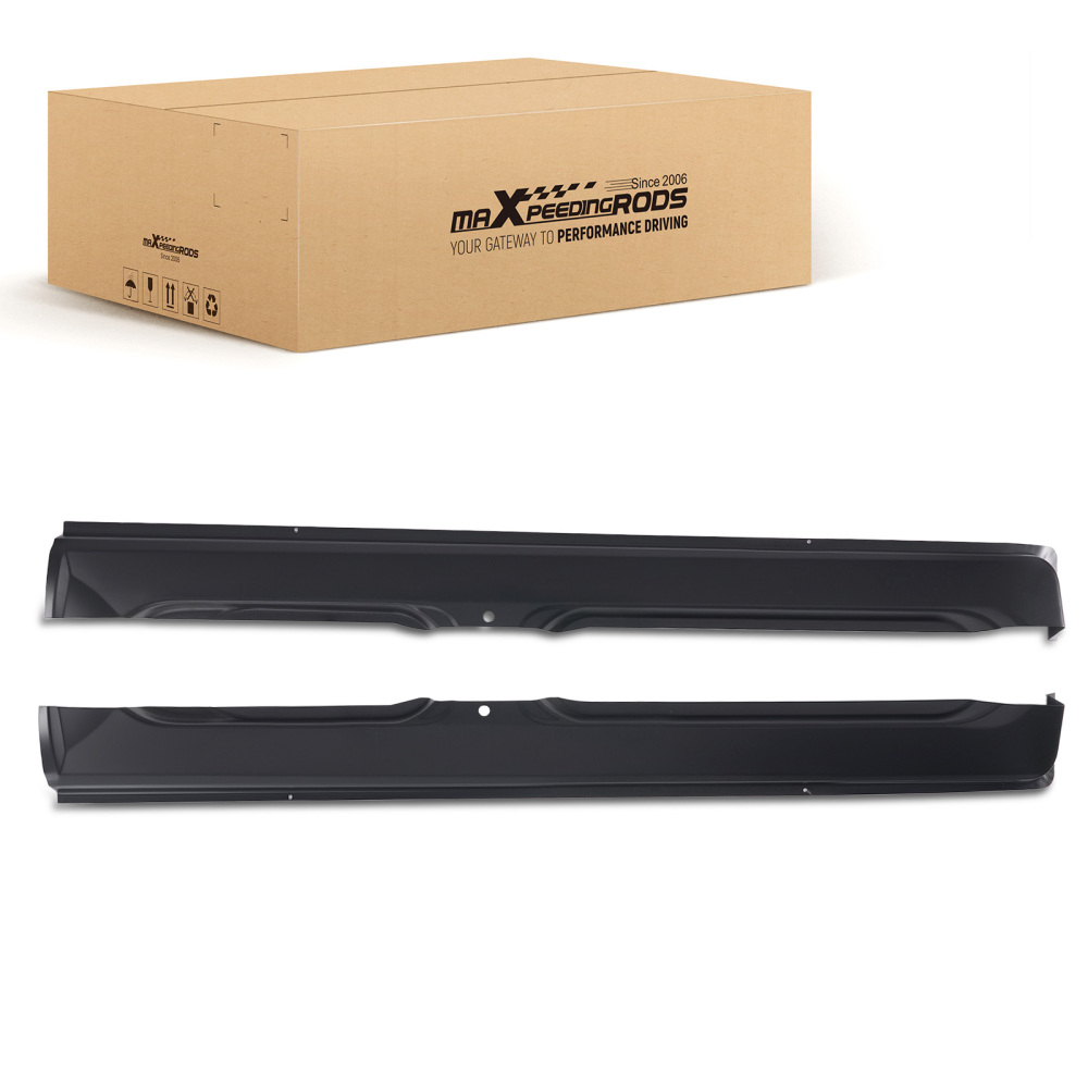 2x Rocker Panel Set for 2002-2009 compatible for Dodge RAM 1500/2500/3500 Quad Cab Black