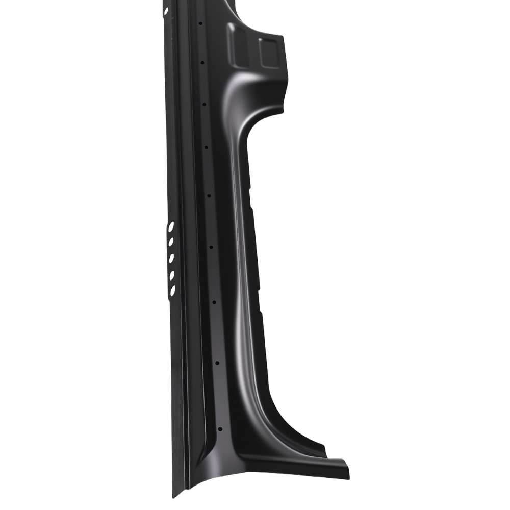 Outer Rocker Panel Set compatible for Ford F150 Crew Cab 2009-2014 Steel Black