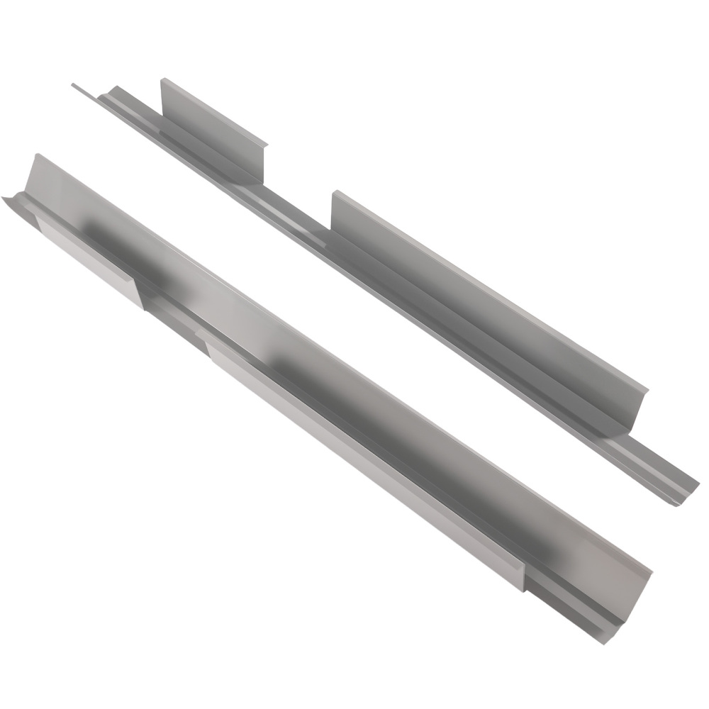 Pair Slip On Rocker Panels compatible for Ford F-150 Crew Cab 2009-2014 Steel