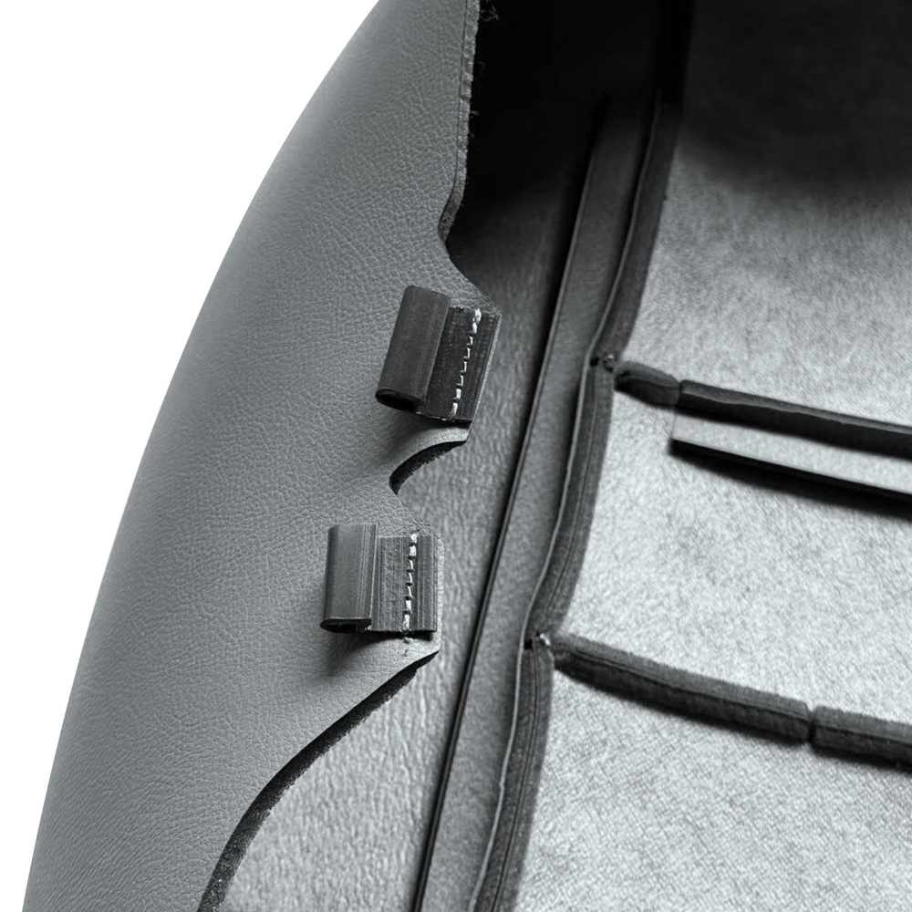 Custom compatible for Seat Cover Gray Leather compatible for Ford F250 F350 2002-2007 Bottom Driver