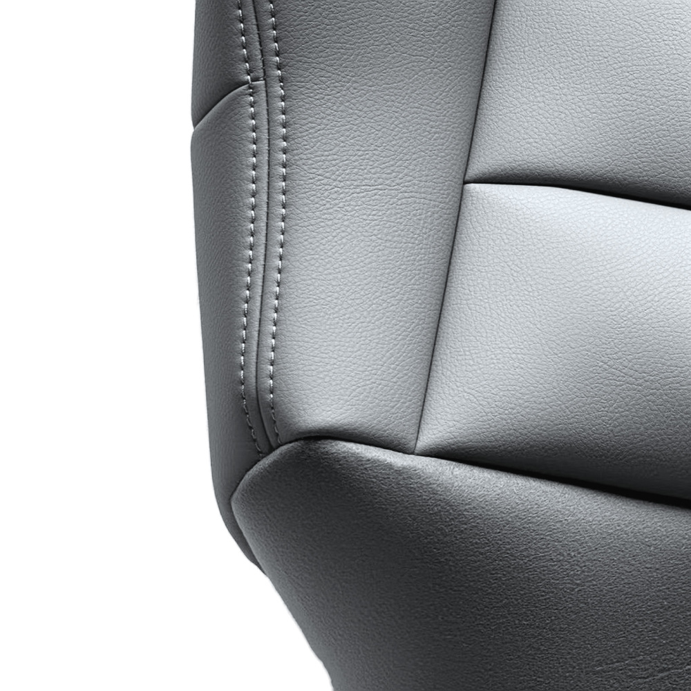 Custom compatible for Seat Cover Gray Leather compatible for Ford F250 F350 2002-2007 Bottom Driver