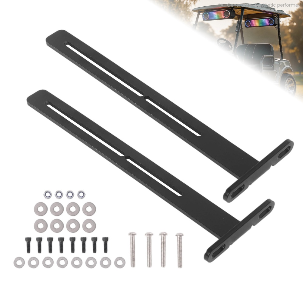 Steel Speaker Mount Bracket for Club Car compatible for Yamaha Golf Cart Black 2000-2024