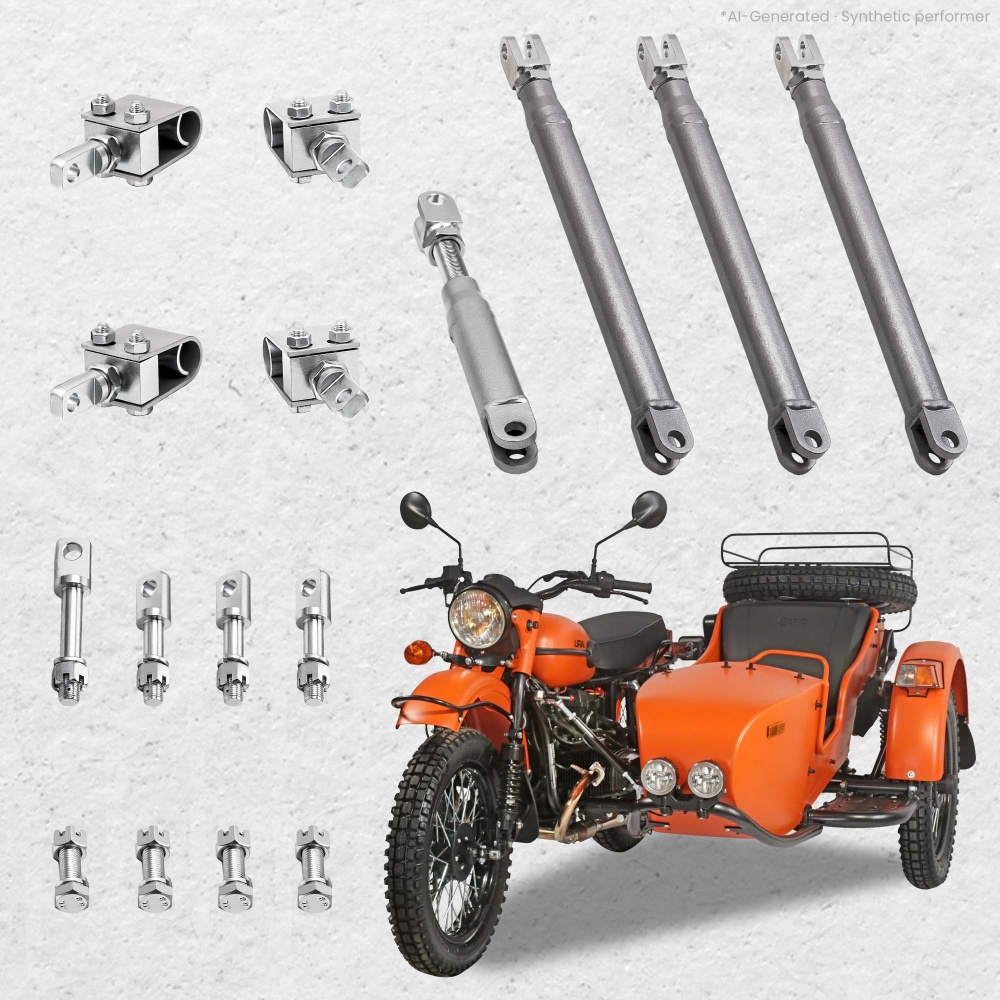 Sidecar Installation Kit compatible pour Honda Yamaha 4 U-Clamp frame mount Universal