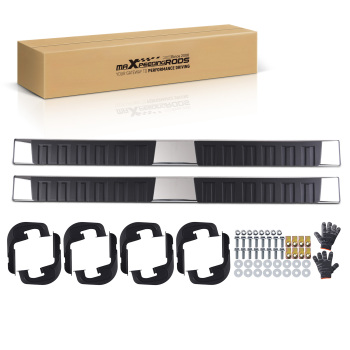 Non-Slip Nerf Bar Side Steps compatible for Chevy Silverado GMC Sierra 2001-2013 Crew Cab