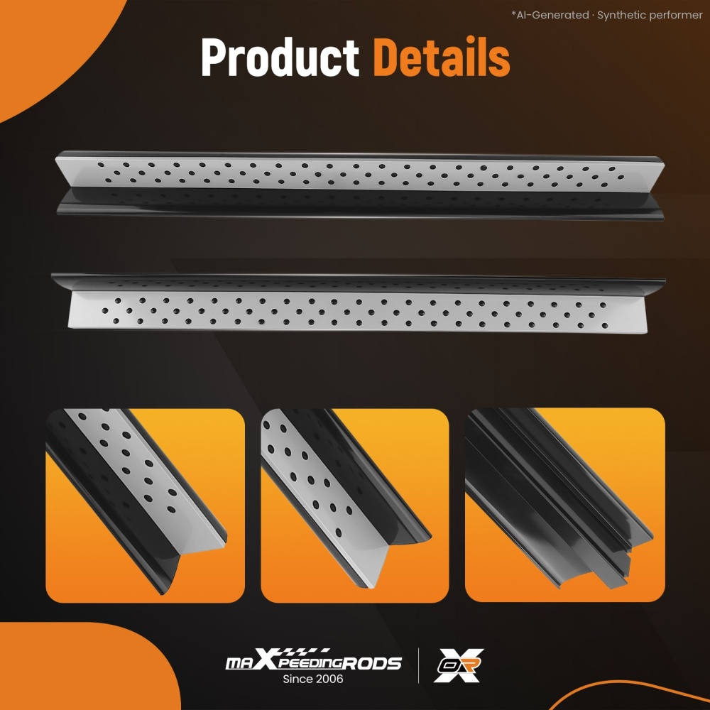 Running Boards compatible for AUDI Q7 4L 07-15 Side Steps Black Protection Bars Non-Slip
