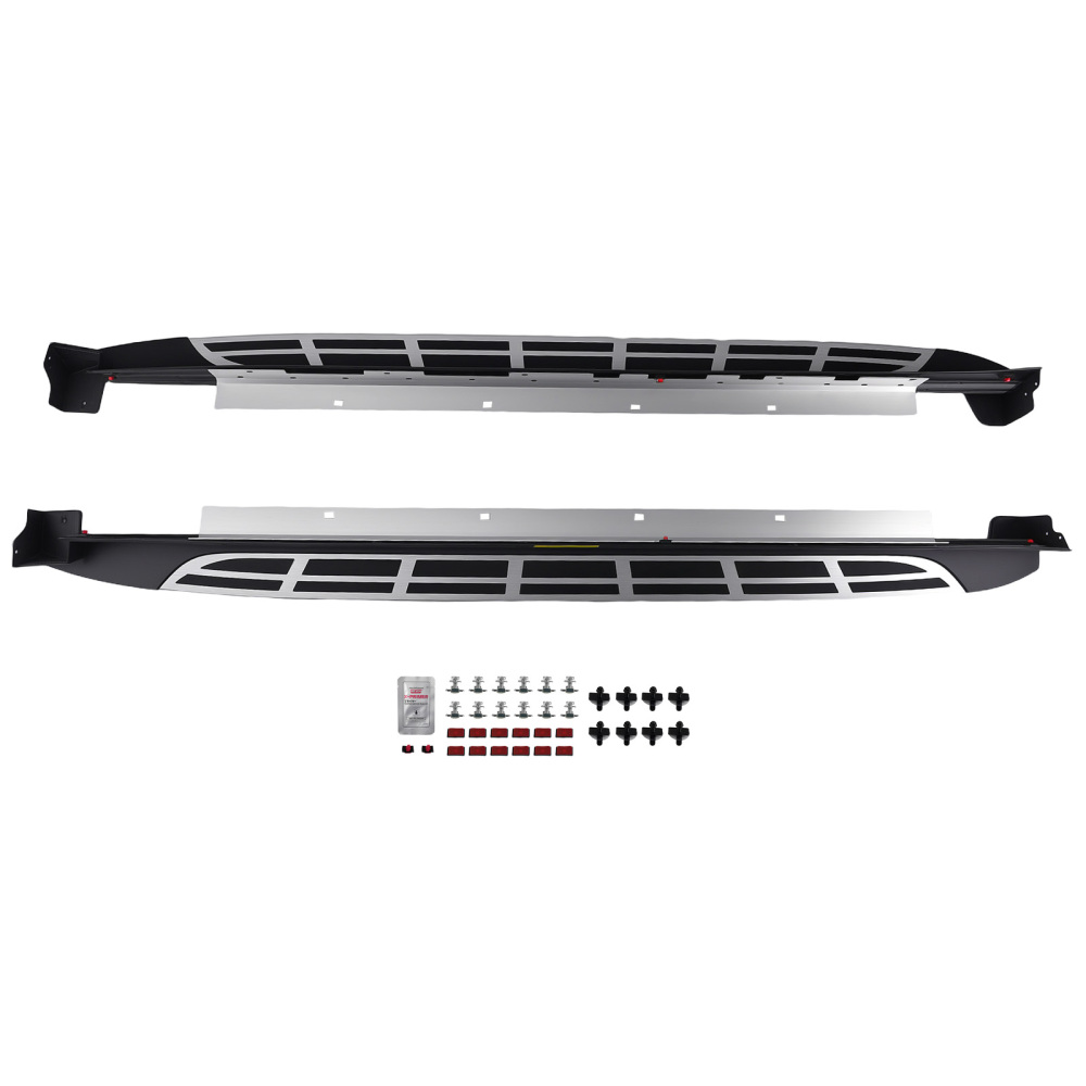 Black Running Boards Side Steps compatible for Kia Telluride 19-24 Non-Slip Surface