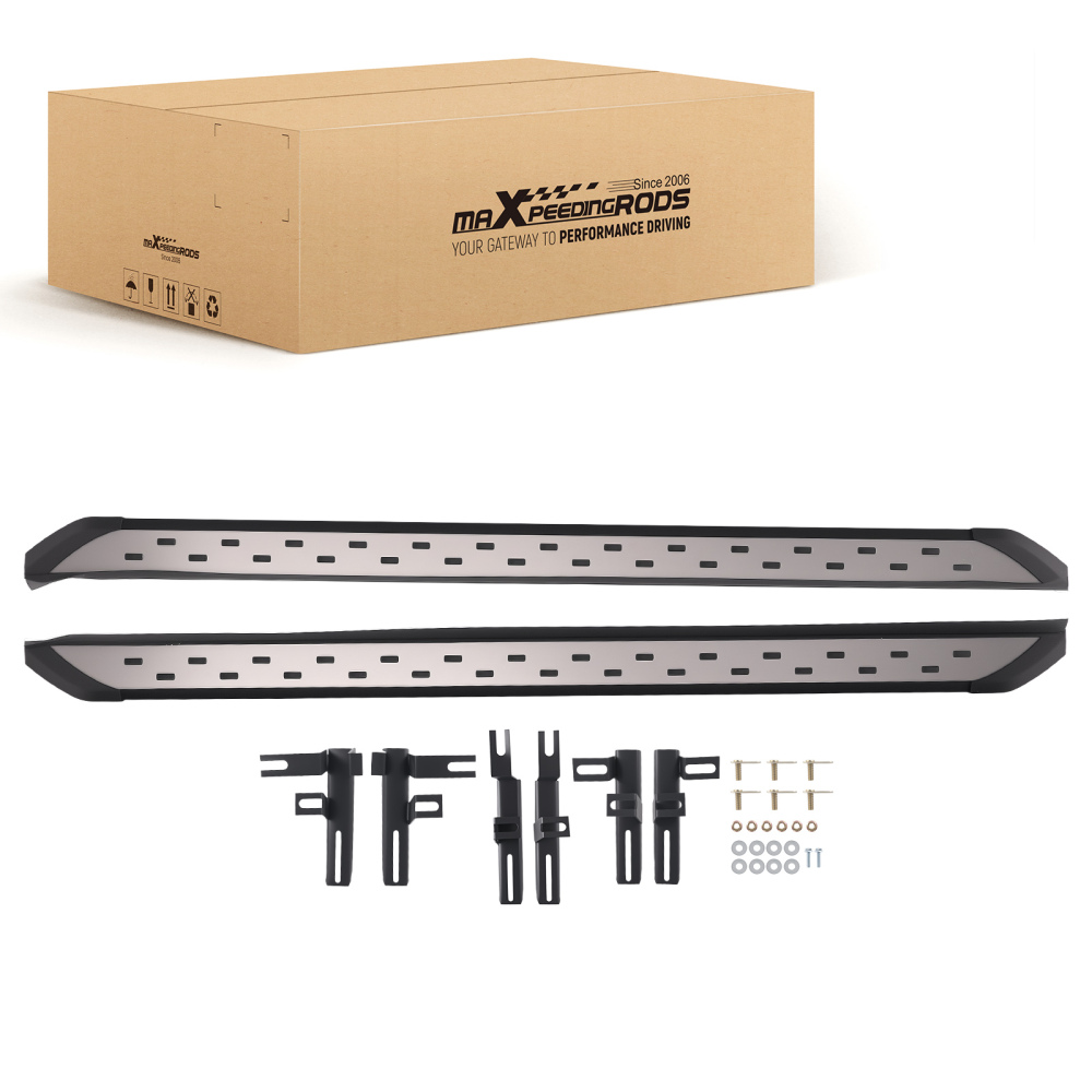 Nerf Bars Running Board Side Step Kit compatible for Toyota RAV4 19-23 Prime Aluminum Black