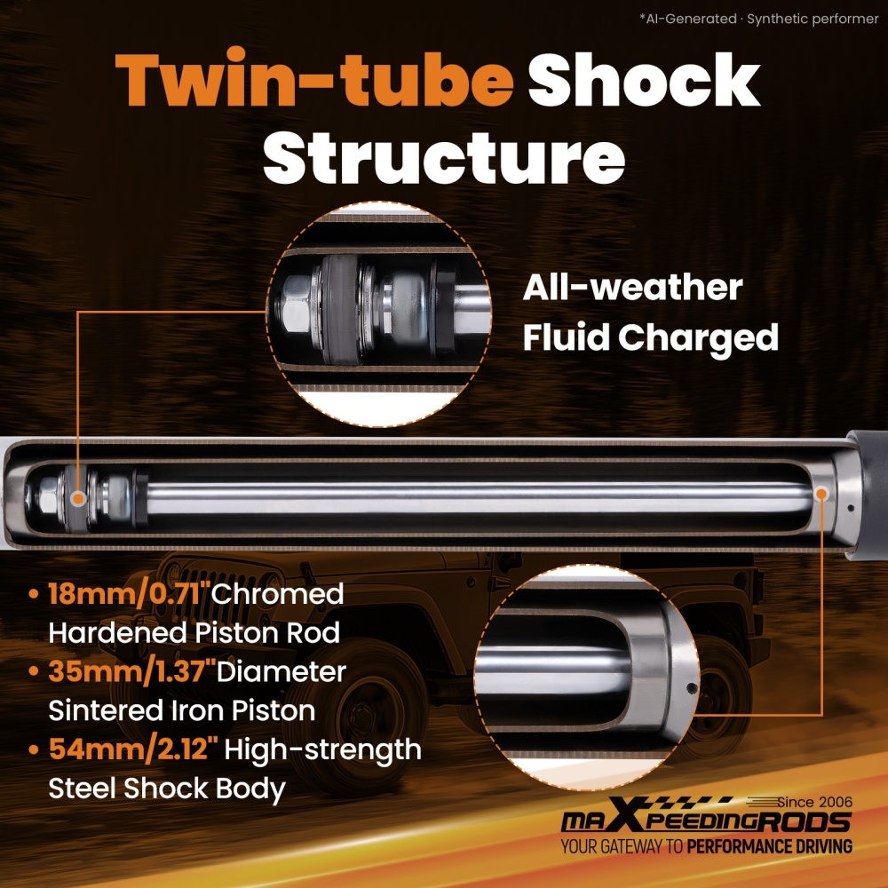Steering Stabilizer compatible for Jeep Wrangler JK 2DR & JKU 4WD 2007-2018 2