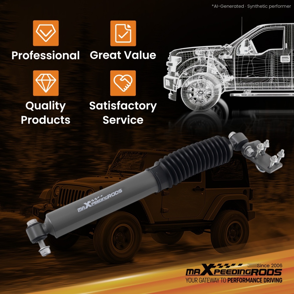 Steering Stabilizer compatible for Jeep Wrangler JK 2DR & JKU 4WD 2007-2018 2