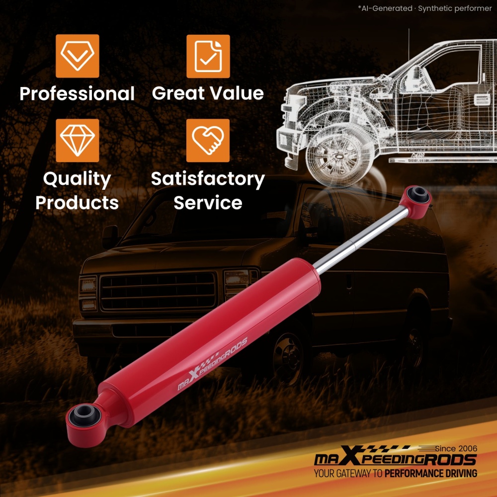 G3 Single Steering Stabilizer compatible for Ford E-350 Club Wagon/E-150/E-250 1997-2002