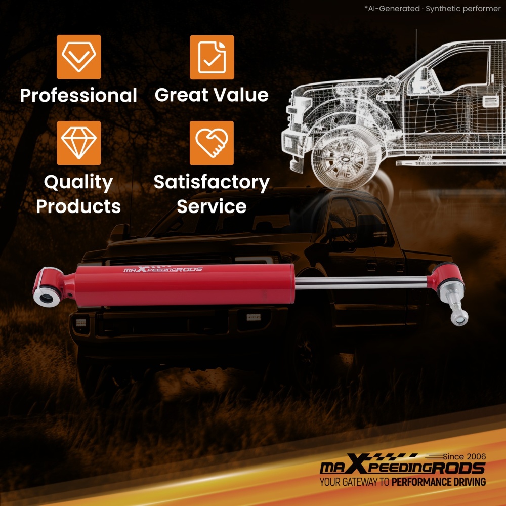 Monotube Single Steering Stabilizer compatible for Chevy Suburban 2500 compatible for Sierra HD 2000-2009
