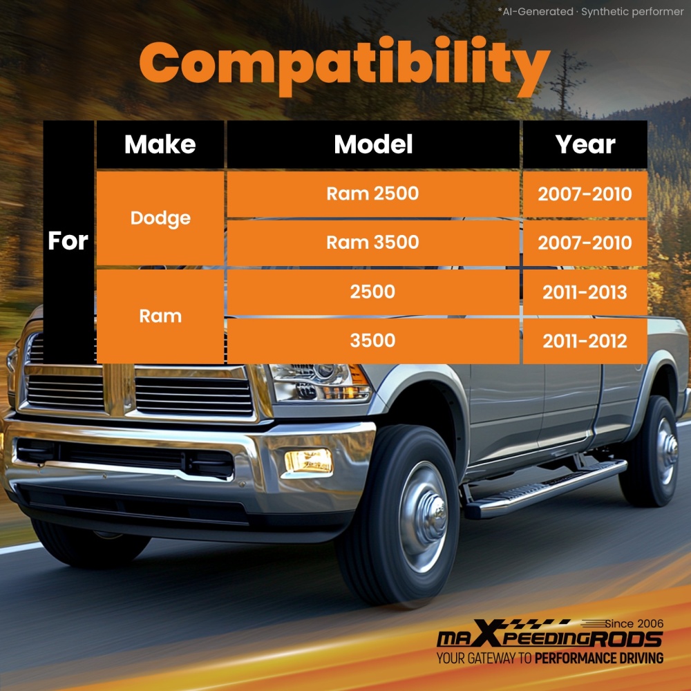 maXpeedingrods G3 Front Monotube Stabilizer compatible for Dodge Ram 2500 3500 2007-2010